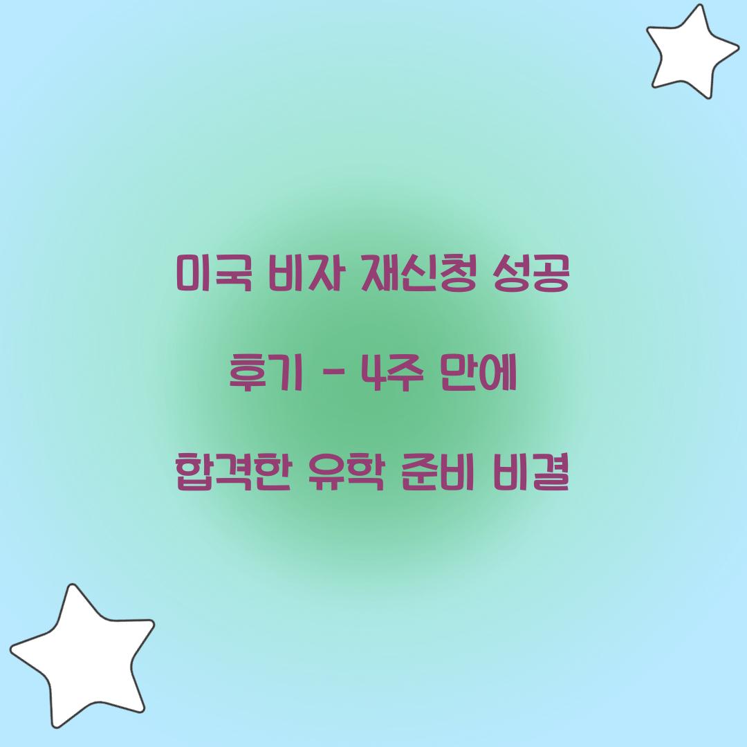 미국 비자 재신청