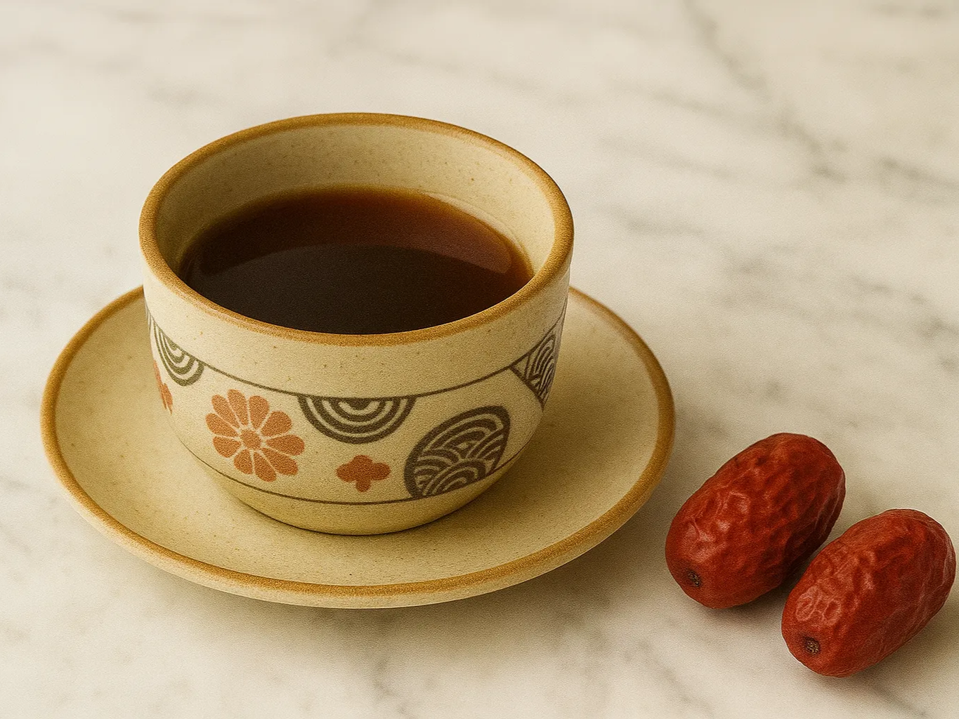 자연해동하는 대추차