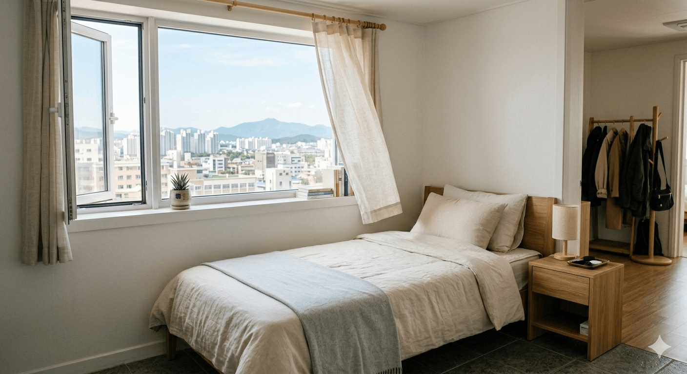 원룸 환기 후 이미지