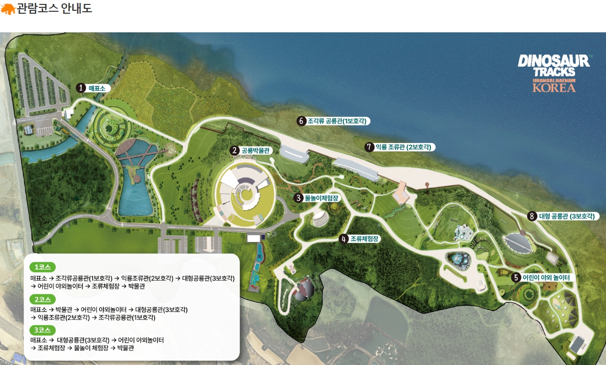 해남공룡박물관 관람코스