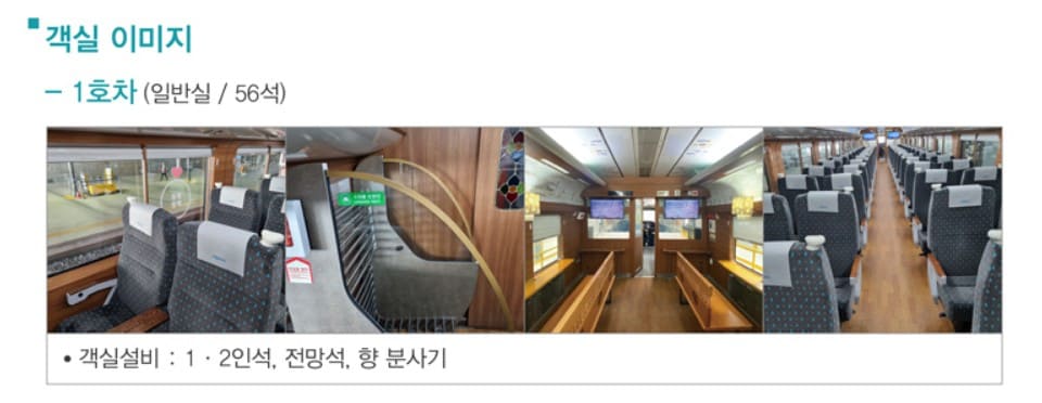 동해열차 객실 정보