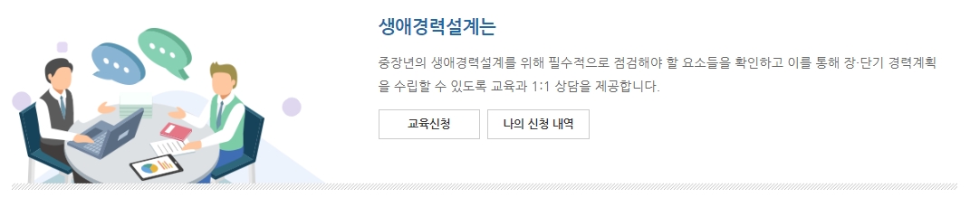 생애경력설계 서비스 상세 설명