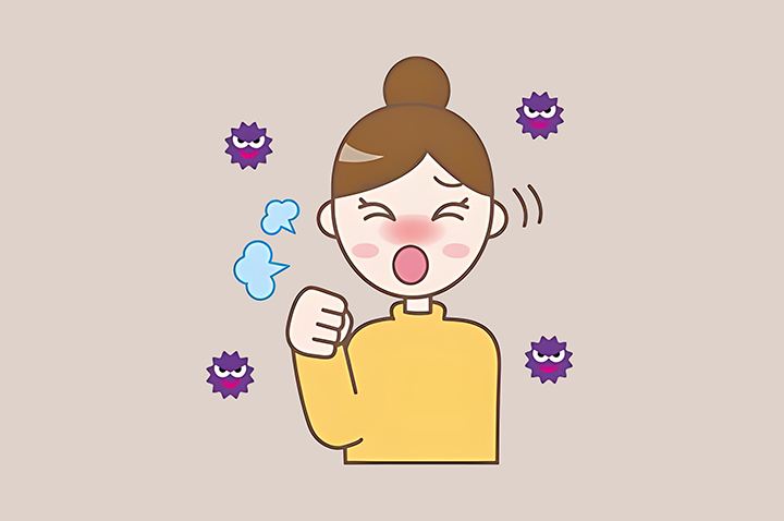 기침이-심한-여성