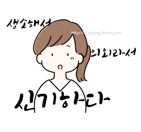 신기하다-영어-로-weird-the-first-생소해서-의외라서