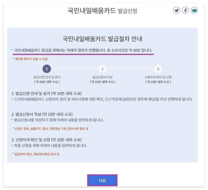 국민내일배움카드 신청방법