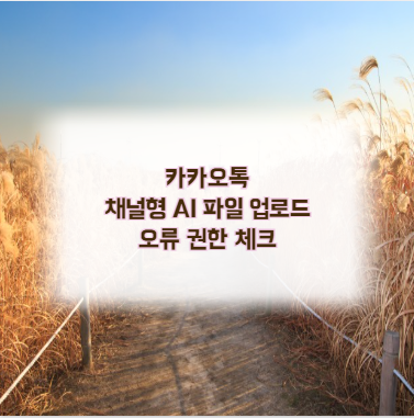 카카오톡 채널형 AI 파일 업로드 오류 권한 체크