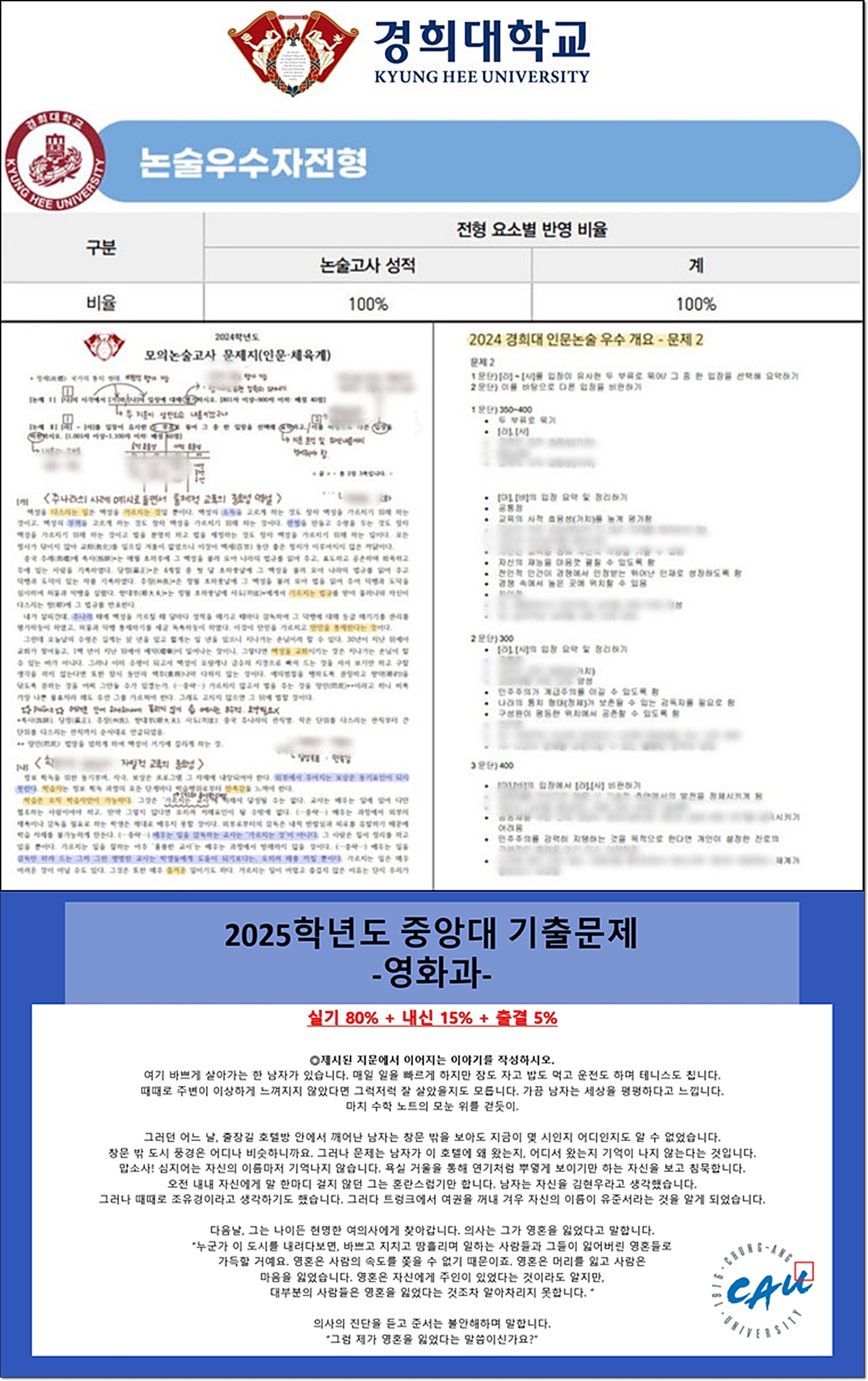 논술전형 준비 포인트