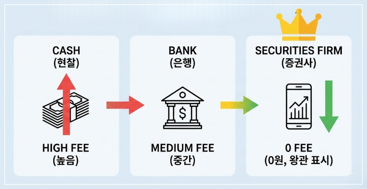 달러 투자 방법 3가지 비교 (수수료 전쟁)