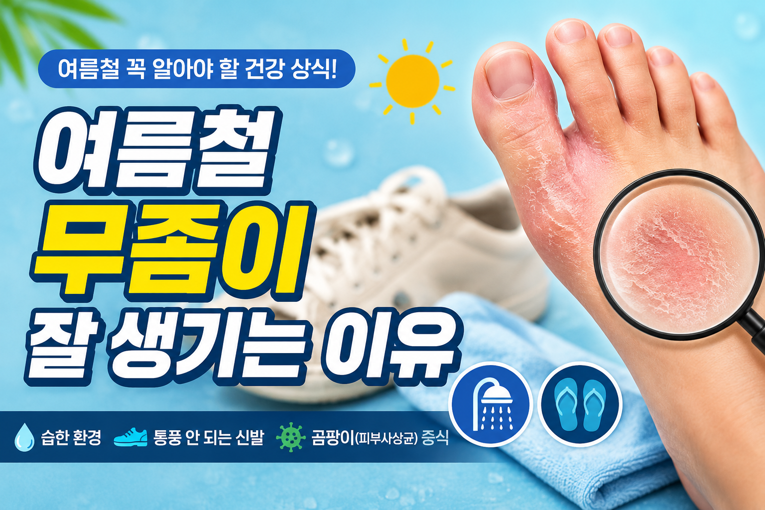 여름철 무좀이 잘 생기는 이유