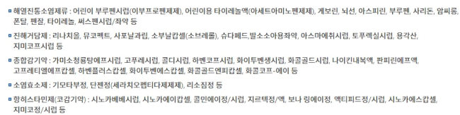 감기약 해열진통제