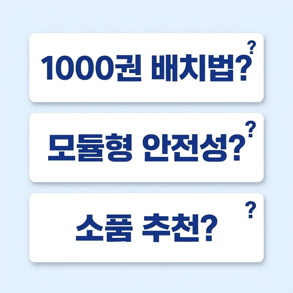 서재 책장 배치 자주 묻는 질문 카드