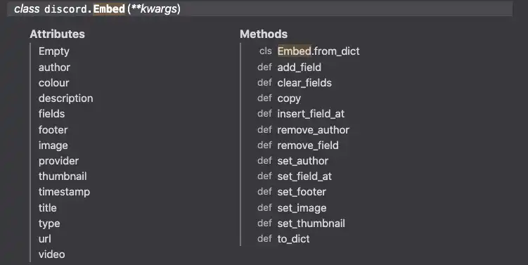 디스코드 embed 구조