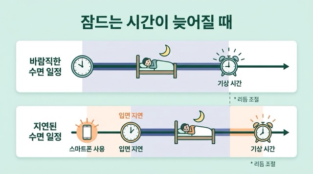 입면 지연과 수면 리듬