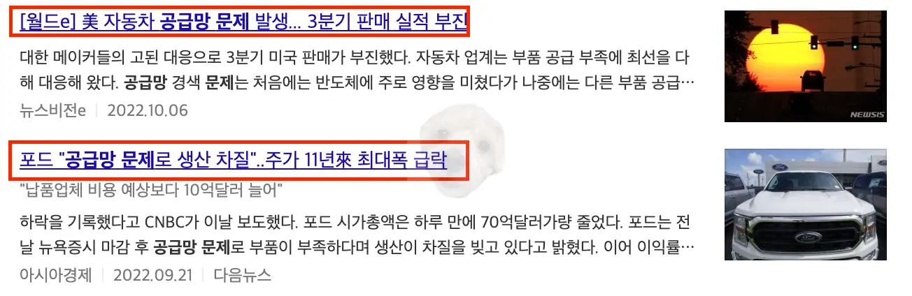 전 세계 공급망 관련 뉴스