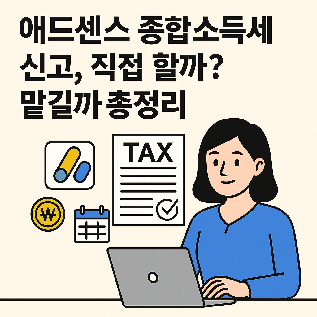 애드센스 종합소득세 신고, 직접 할까? 맡길까? 방법 총정리
