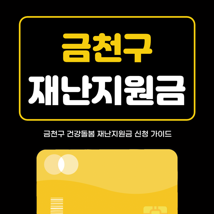 금천구 건강돌봄 재난지원금