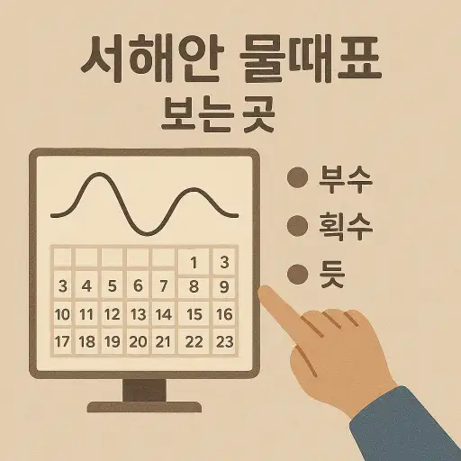 서해안 물때표 보기