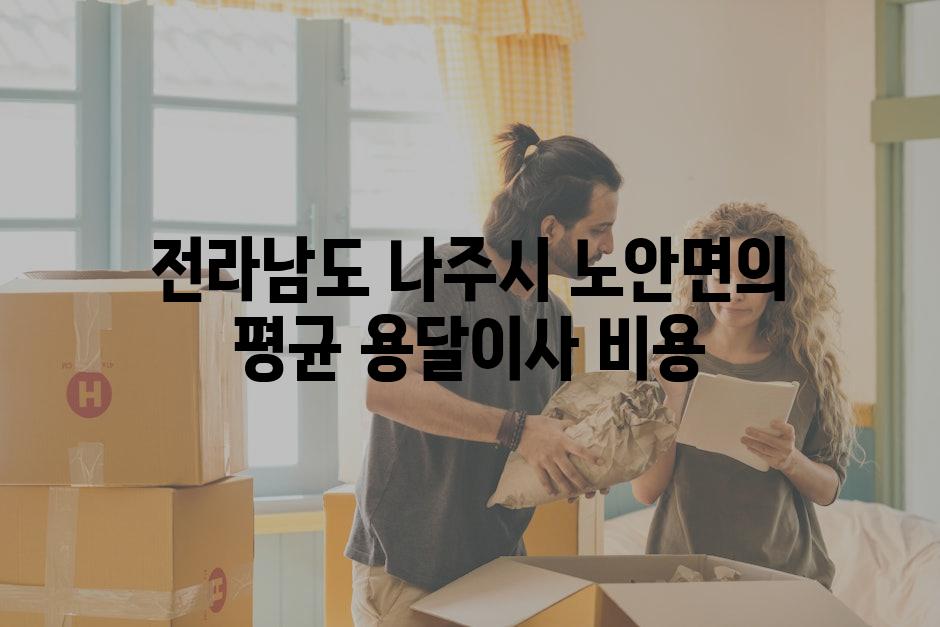 전라남도 나주시 노안면의 평균 용달이사 비용