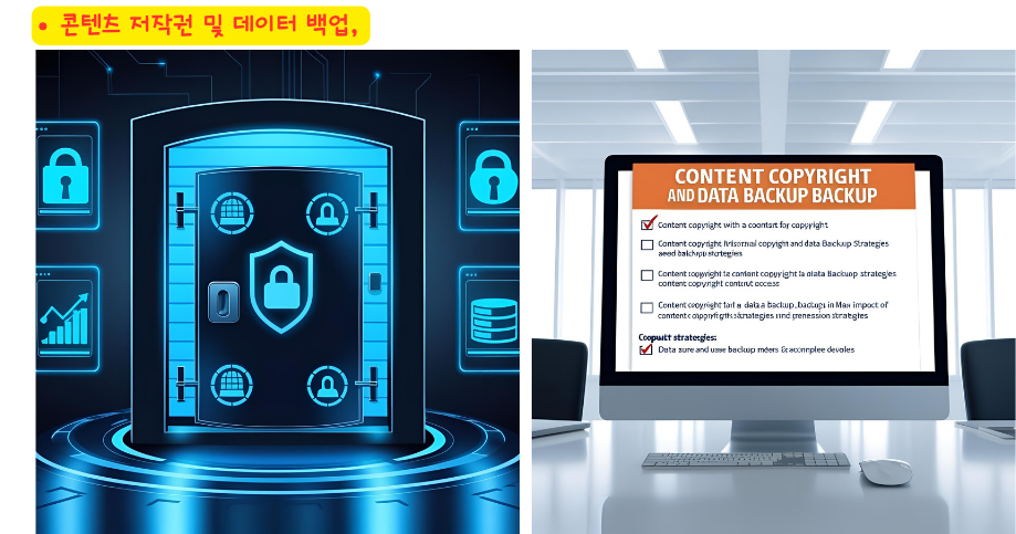 콘텐츠 저작권 및 데이터 백업