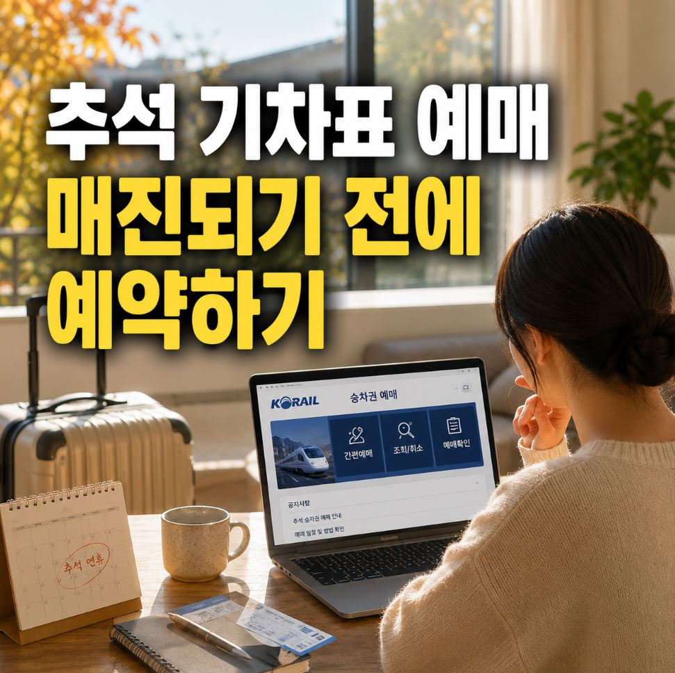 추석 기차표 예매 방법 KTX 예약하기