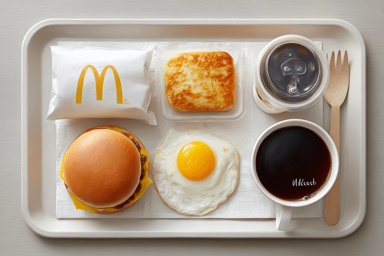 맥도날드-트레이에-준비된-세트-메뉴-이미지
