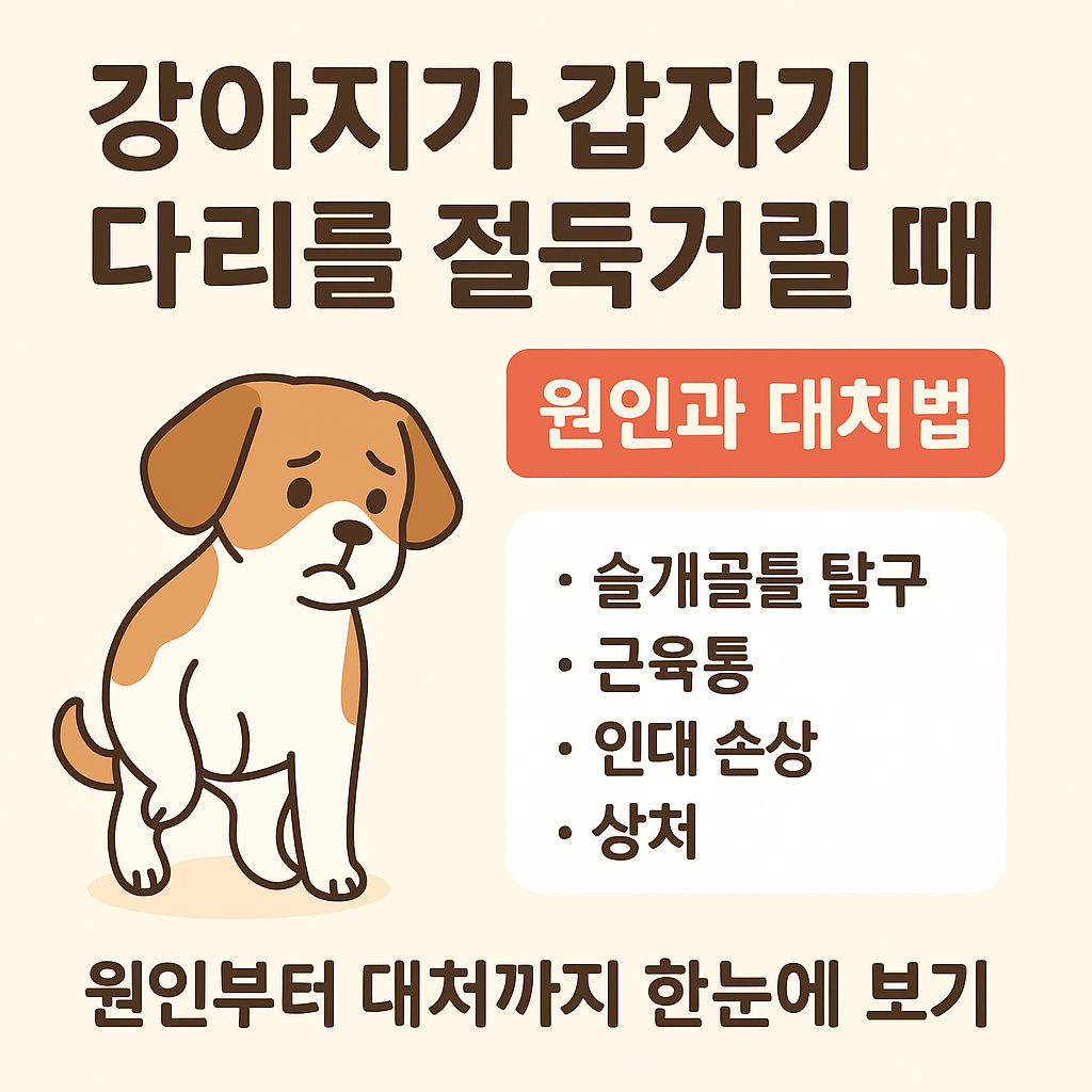 강아지 절뚝거림 대처법(1)