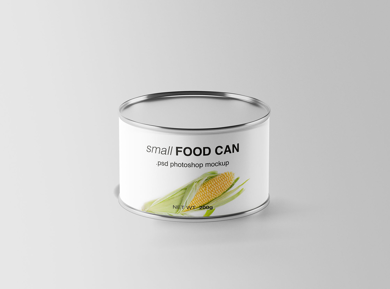 Small Food Can Mockup(작은 음식 캔 목업)
