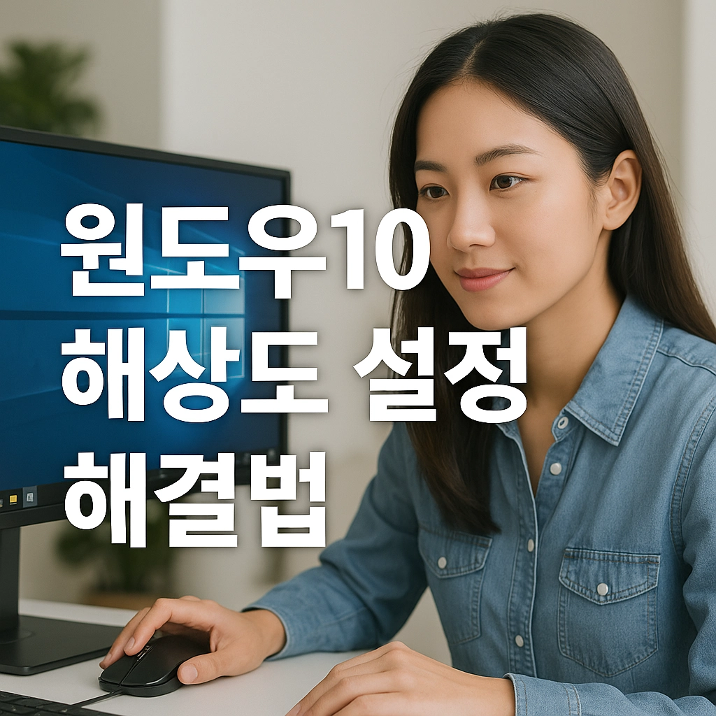 윈도우10 해상도 설정 해결법