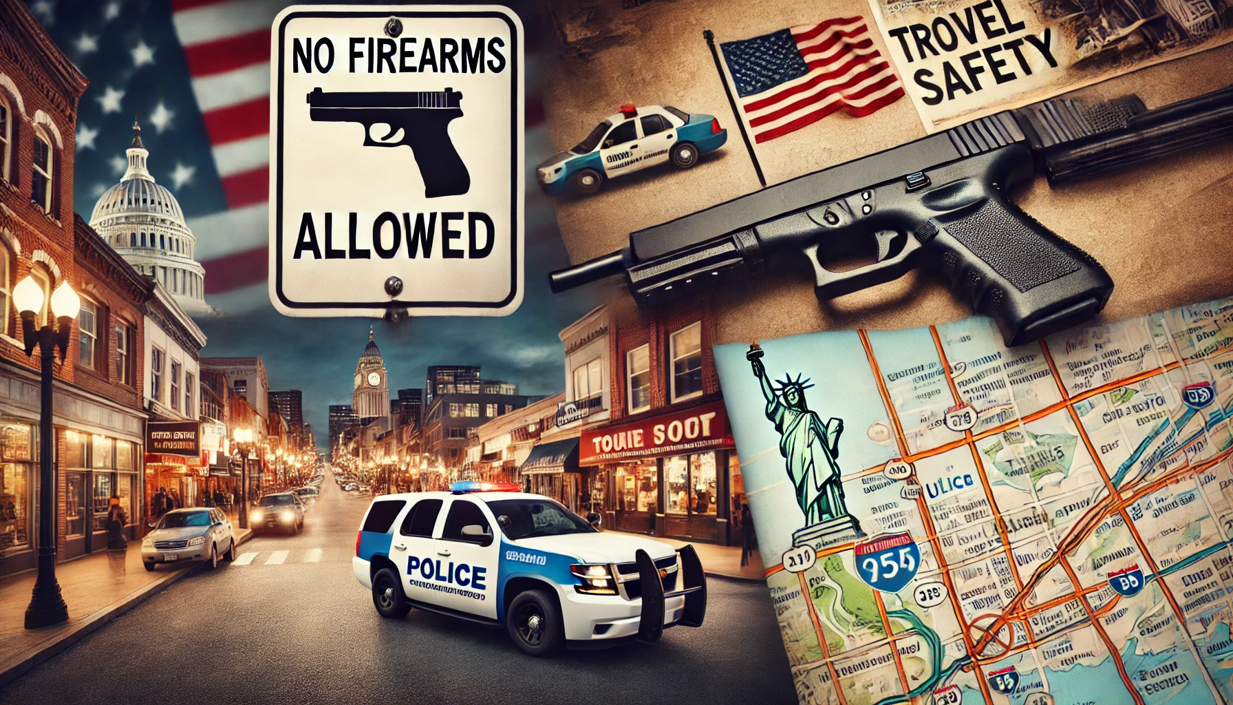미국 총기 규제 및 여행 안전 관련 이미지