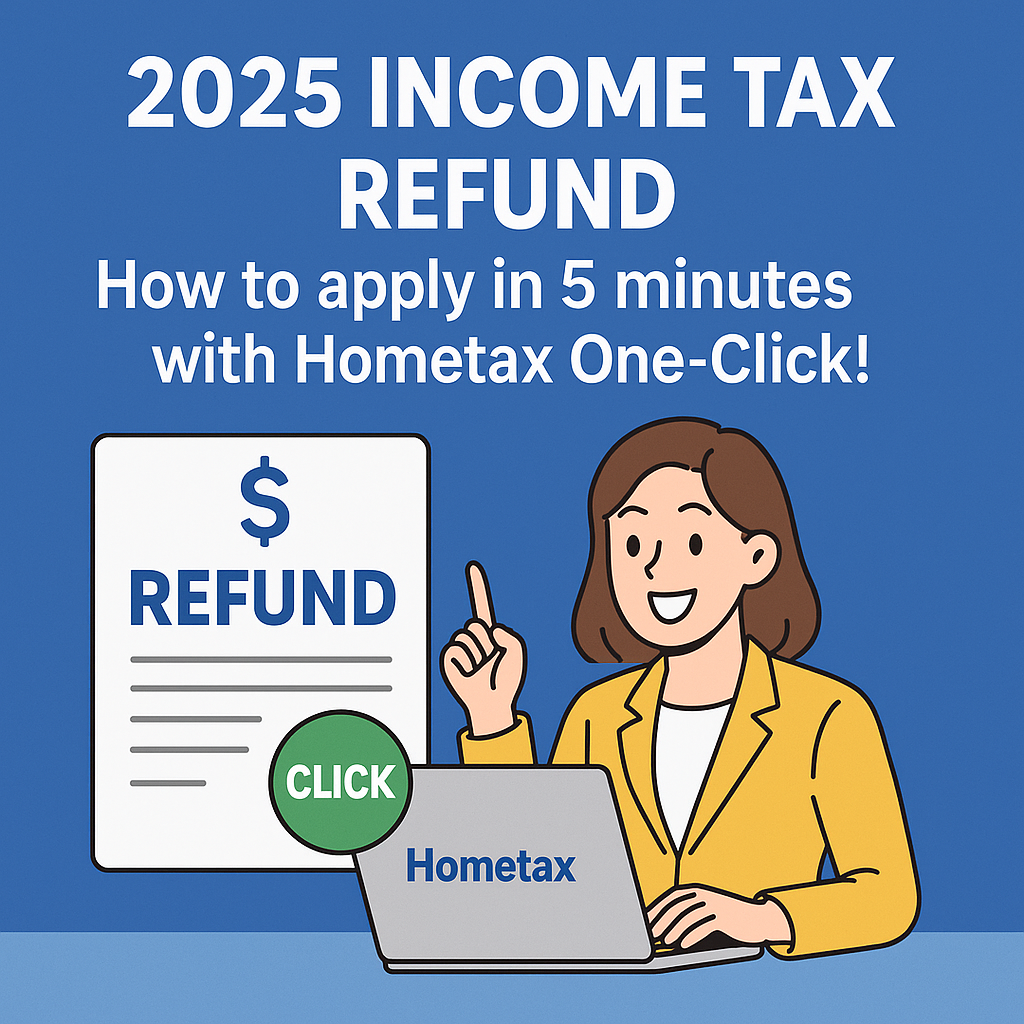 2025 종합소득세 환급 신청, 홈택스 원클릭으로 5분 만에 끝내는 법!