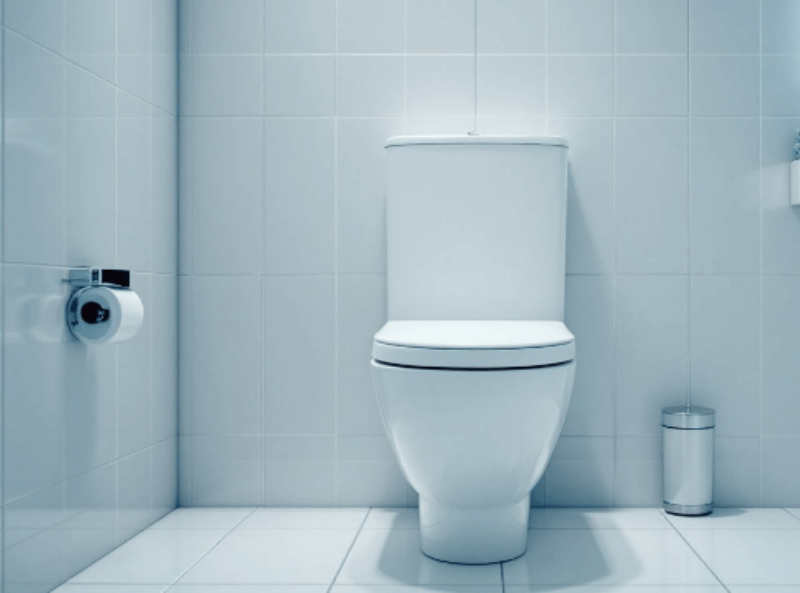 깨끗한 화장실과 변기 그림