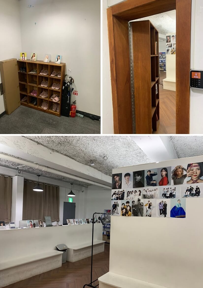 피엔스튜디오 입구 및 내부