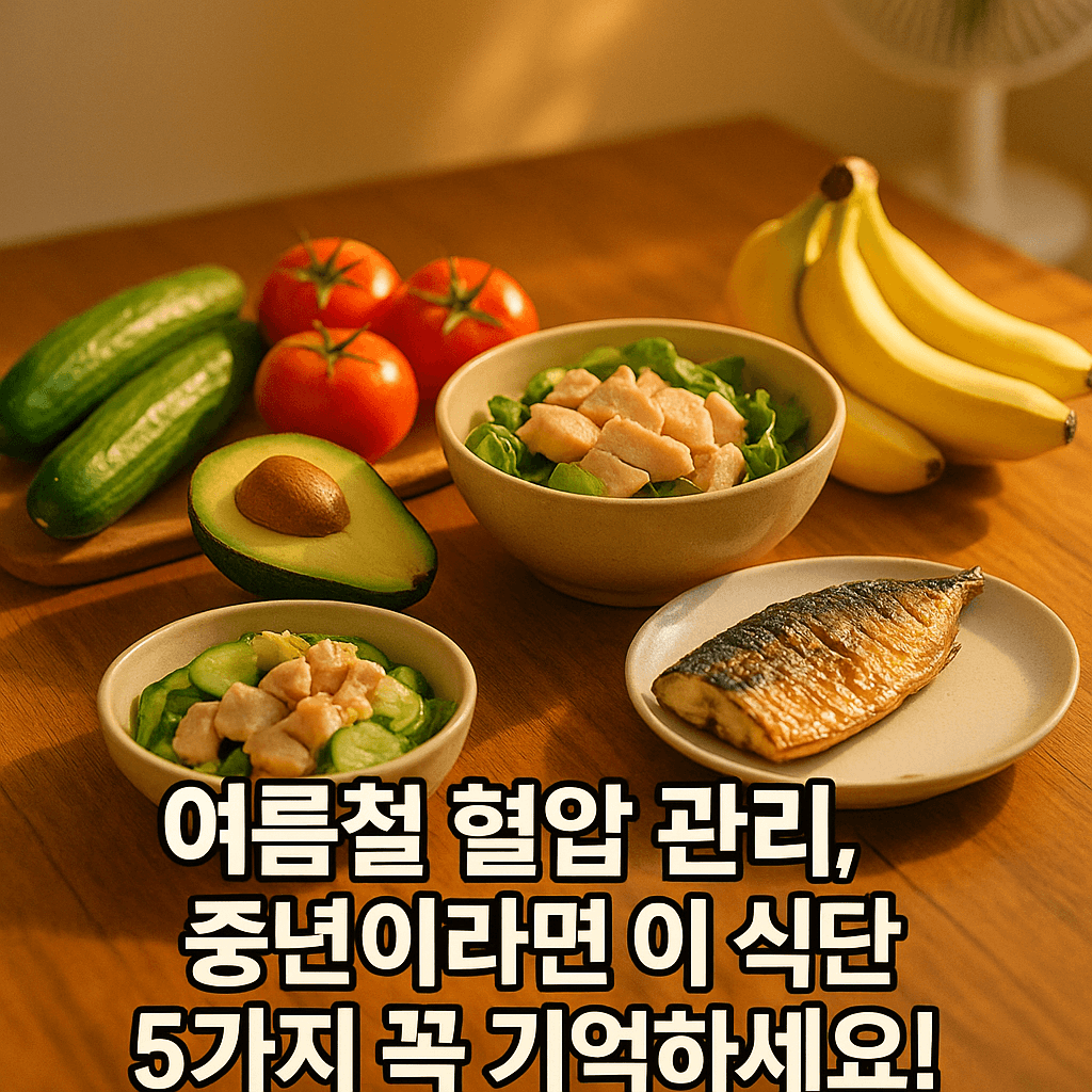 여름철 혈압관리, 중년이라면 이 식단