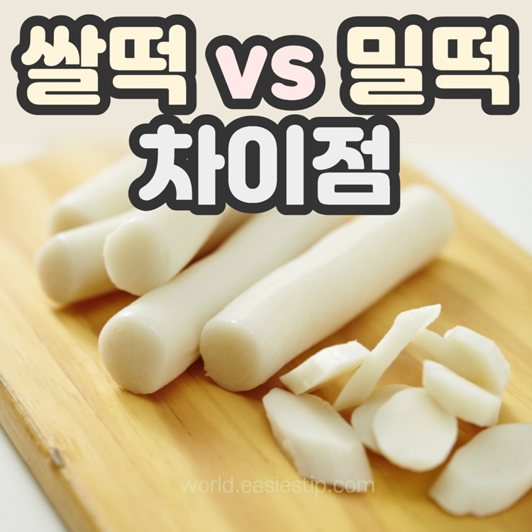 쌀떡과 밀떡 차이