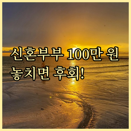 서울시 신혼부부 지원, 100만원 지..