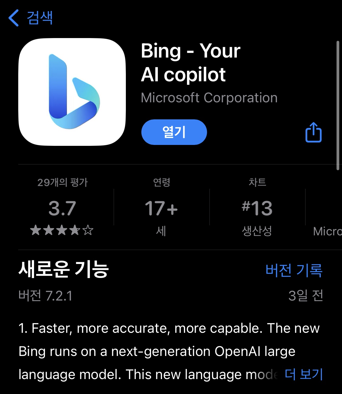 New Bing 사용후기