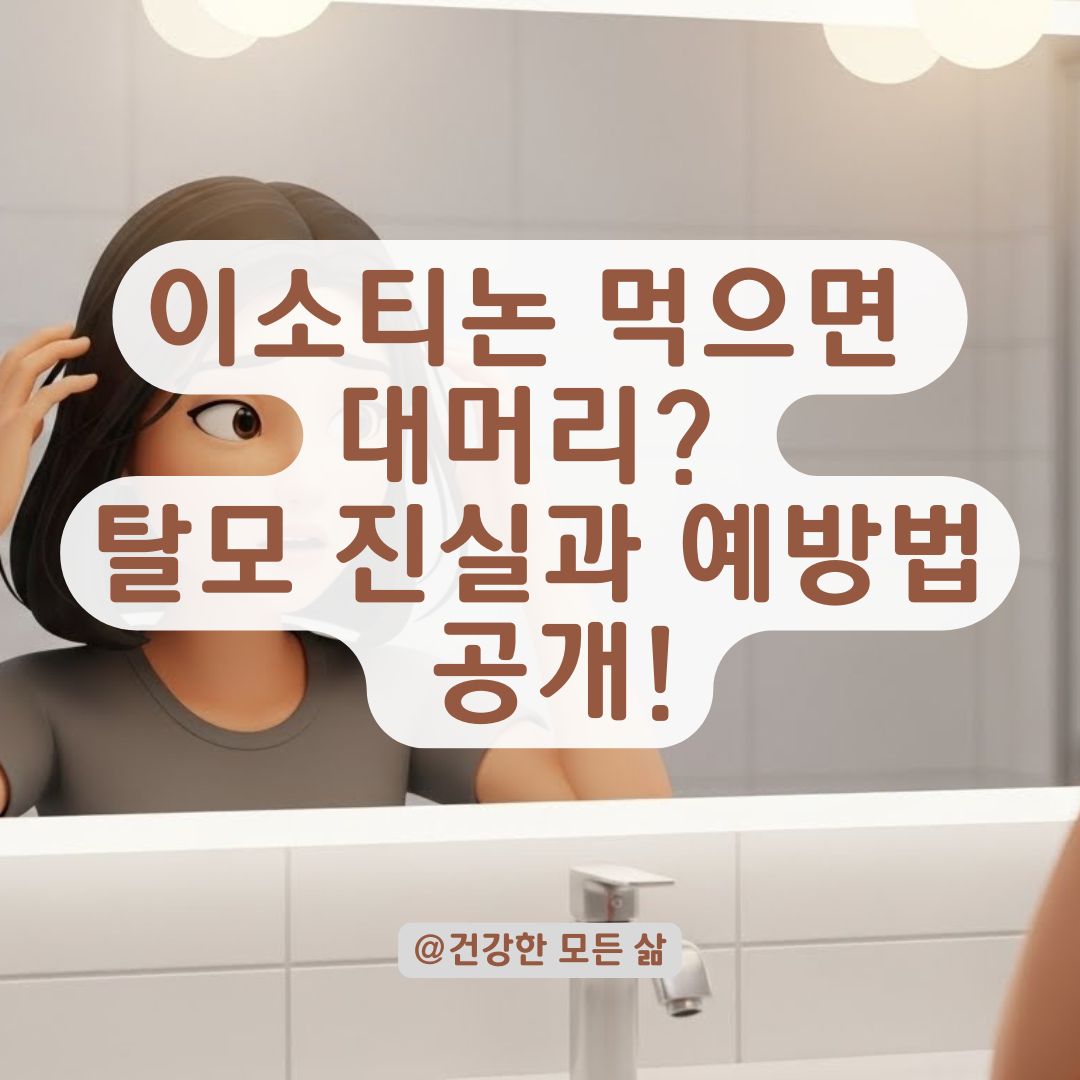 이소티논 먹으면 머리 빠진다? 탈모 부작용의 진실과 예방법