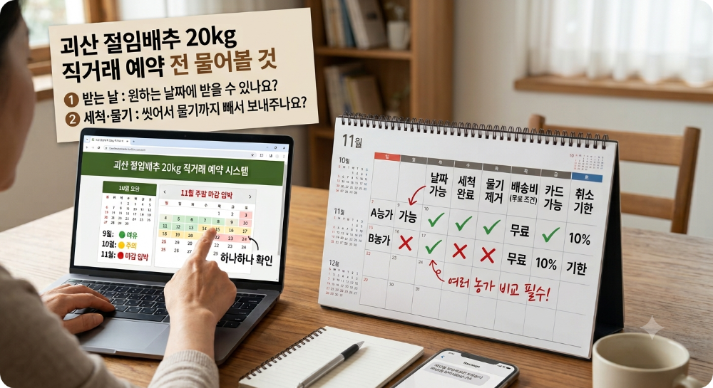 괴산 절임배추 20kg 직거래 이미지