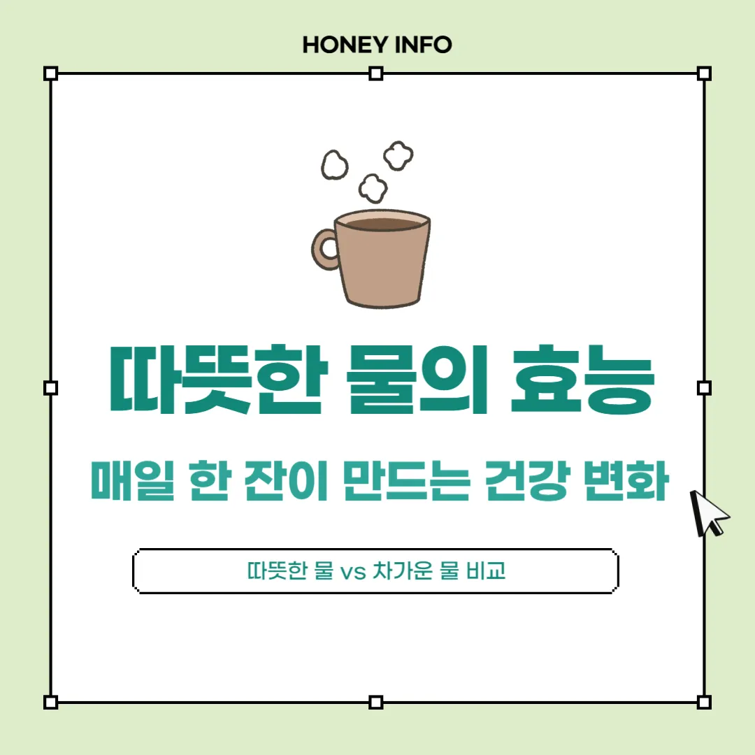 따뜻한 물의 효능