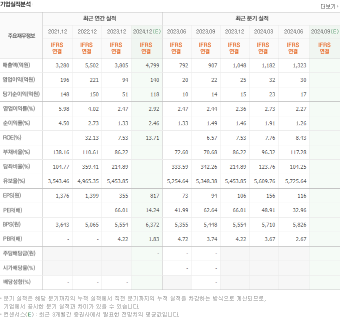 2024-09-12 미래반도체 기업실적분석