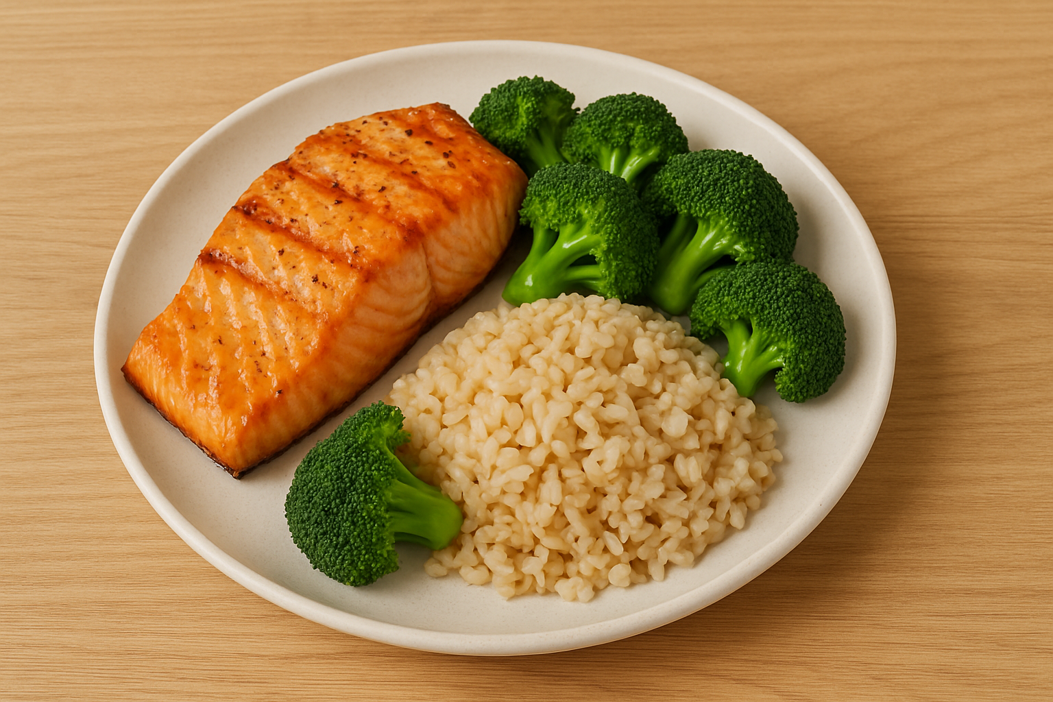 저녁식단 연어구이 브로콜리 현미밥