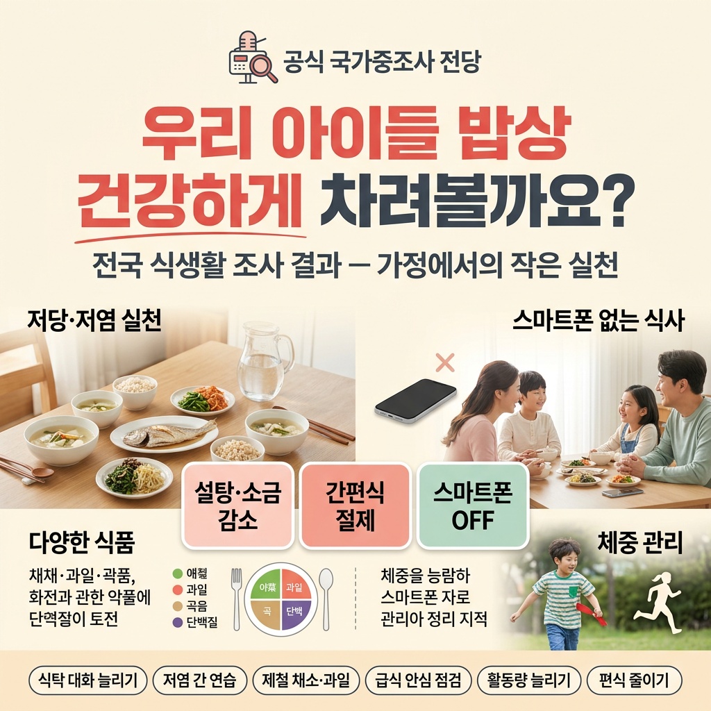 어린이 식생활 조사 결과와 건강한 밥상