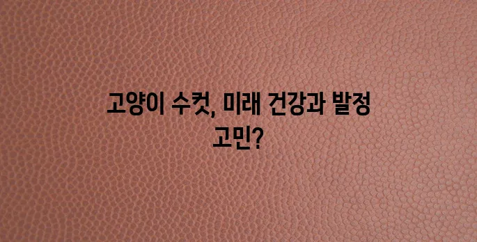 고양이 수컷 중성화 수술 발정부터 건강까지 꼭 알아두세요!