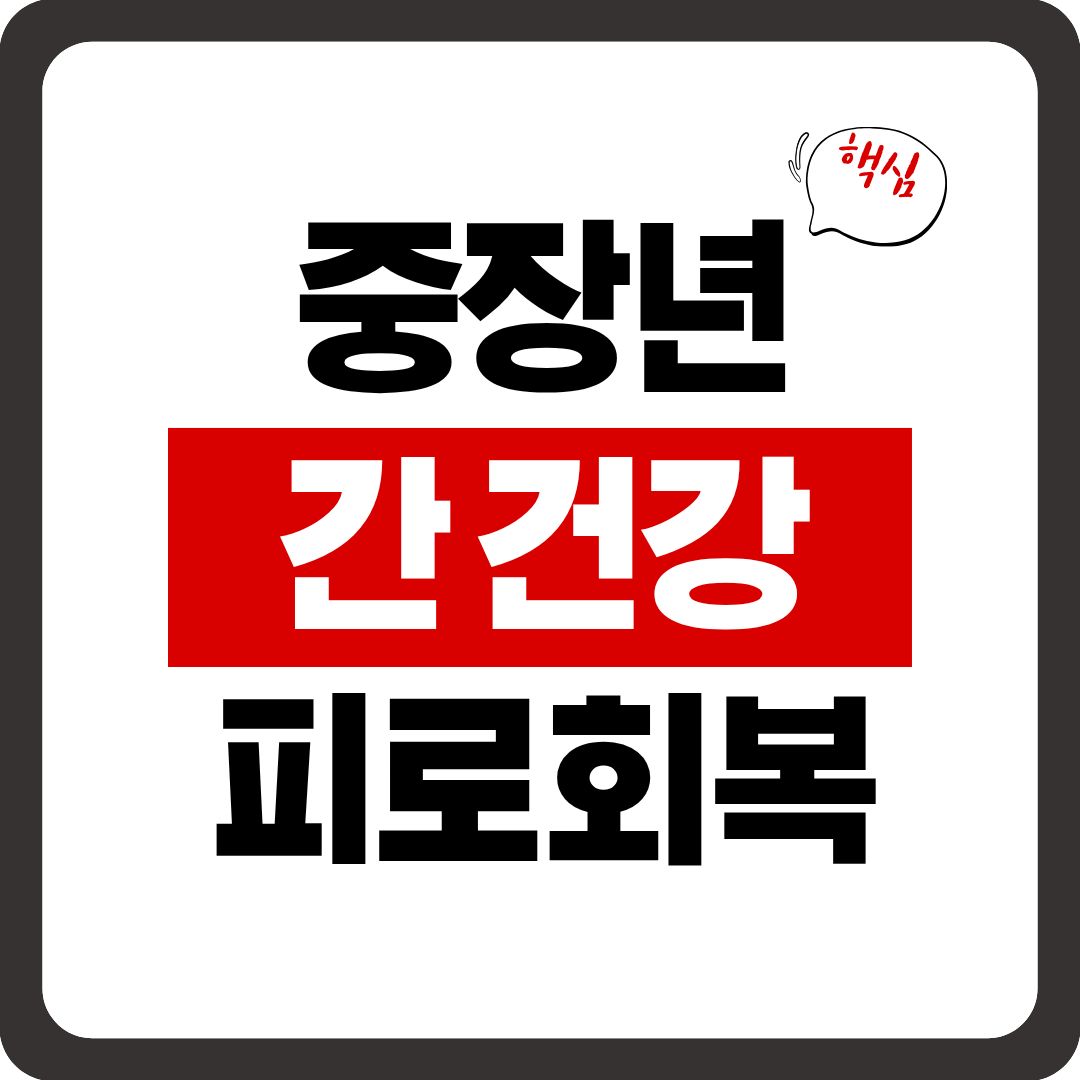 간 피로 회복용 관리 안 하면 만성 피로로 이어지는 이유