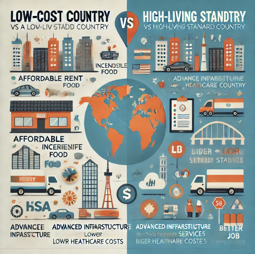 저렴한 물가 vs 높은 생활 수준, 어디가 좋을까?