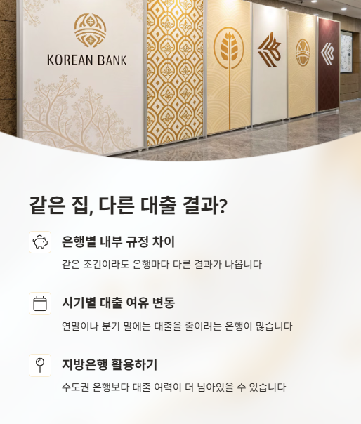 같은 집 다른 대출 결과