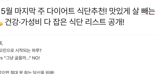 다이어트식단