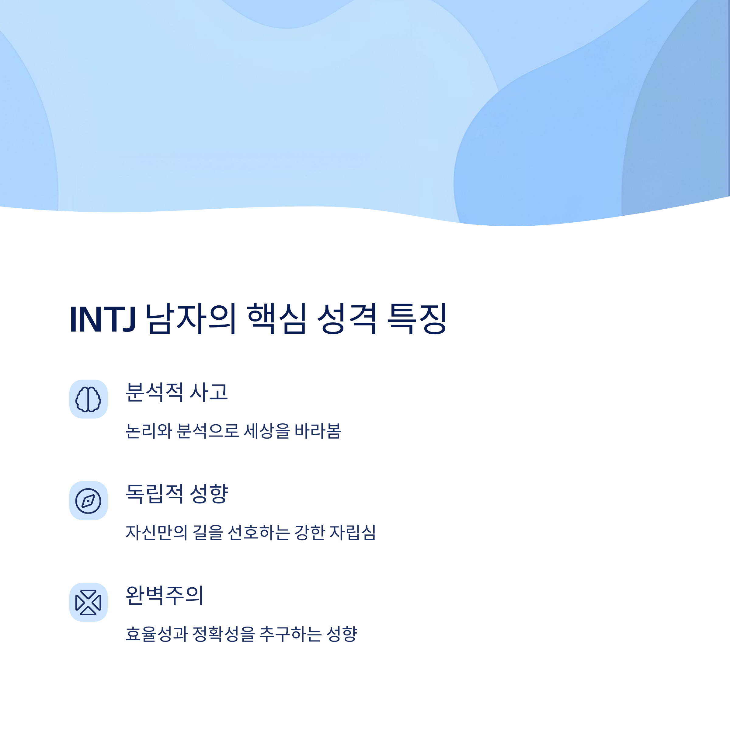 INTJ 남자의 핵심 성격 특징