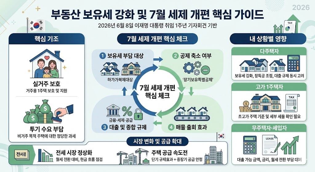 부동산 보유세 강화, 7월 세제 개편으로 달라질 핵심 변화