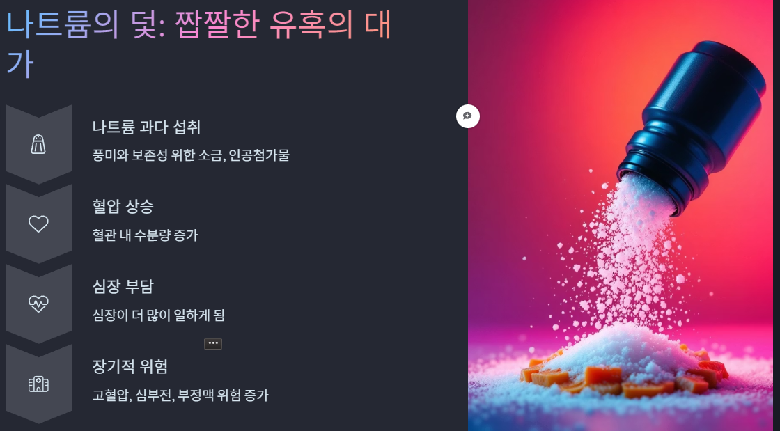 나트륨의 덫: 짭짤한 유혹의 대가